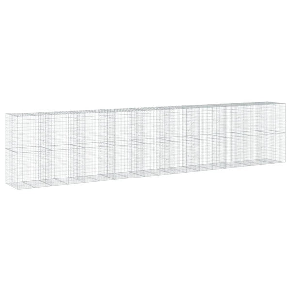 Gabione mit Deckel, Verzinkt, 950x100x200 cm