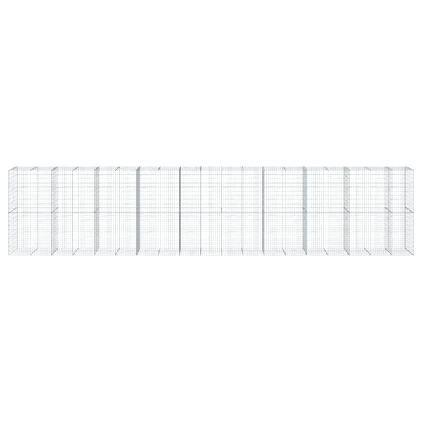 Gabione mit Deckel, Verzinkt, 950x100x200 cm