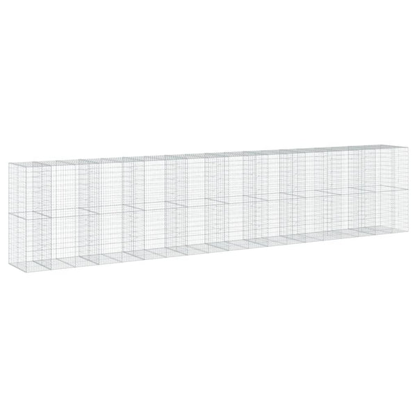 Gabione mit Deckel, Verzinkt, 950x100x200 cm