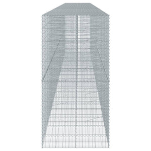Gabione mit Deckel 1000x100x200 cm Verzinkt