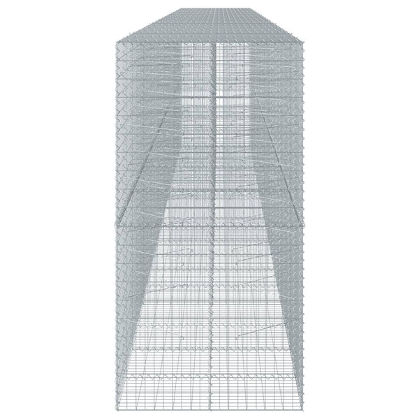 Gabione mit Deckel 1000x100x200 cm Verzinkt