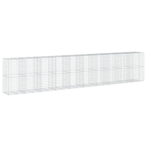 Gabione mit Deckel 1000x100x200 cm Verzinkt