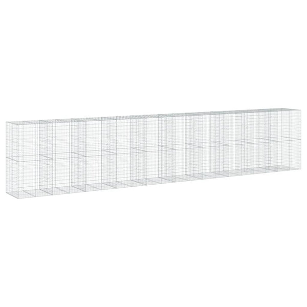 Gabione mit Deckel 1000x100x200 cm Verzinkt