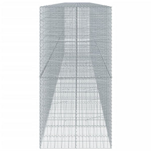 Gabione mit Deckel, Verzinkt, 105x100x200 cm