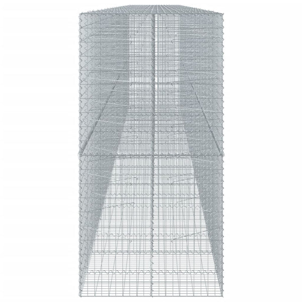 Gabione mit Deckel, Verzinkt, 105x100x200 cm