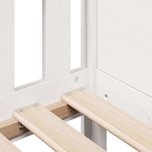 Kinderbett Hausbett 80x200 Kiefer Massivholz Weiß