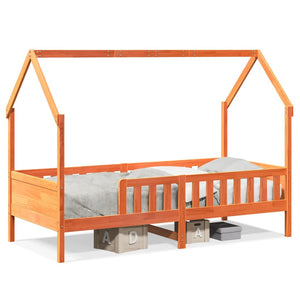 Hausbett Kiefer 80x200 cm Wachsbraun