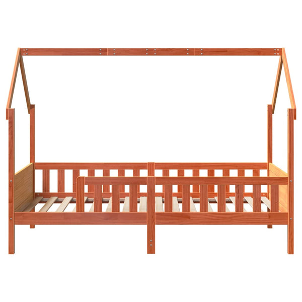 Hausbett Kiefer 80x200 cm Wachsbraun