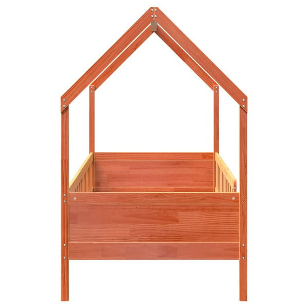 Hausbett Kiefer 80x200 cm Wachsbraun