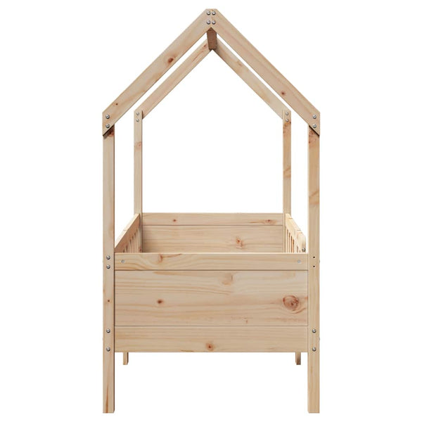 Hausbett Kinderbett 80x160 cm Kiefer Massivholz
