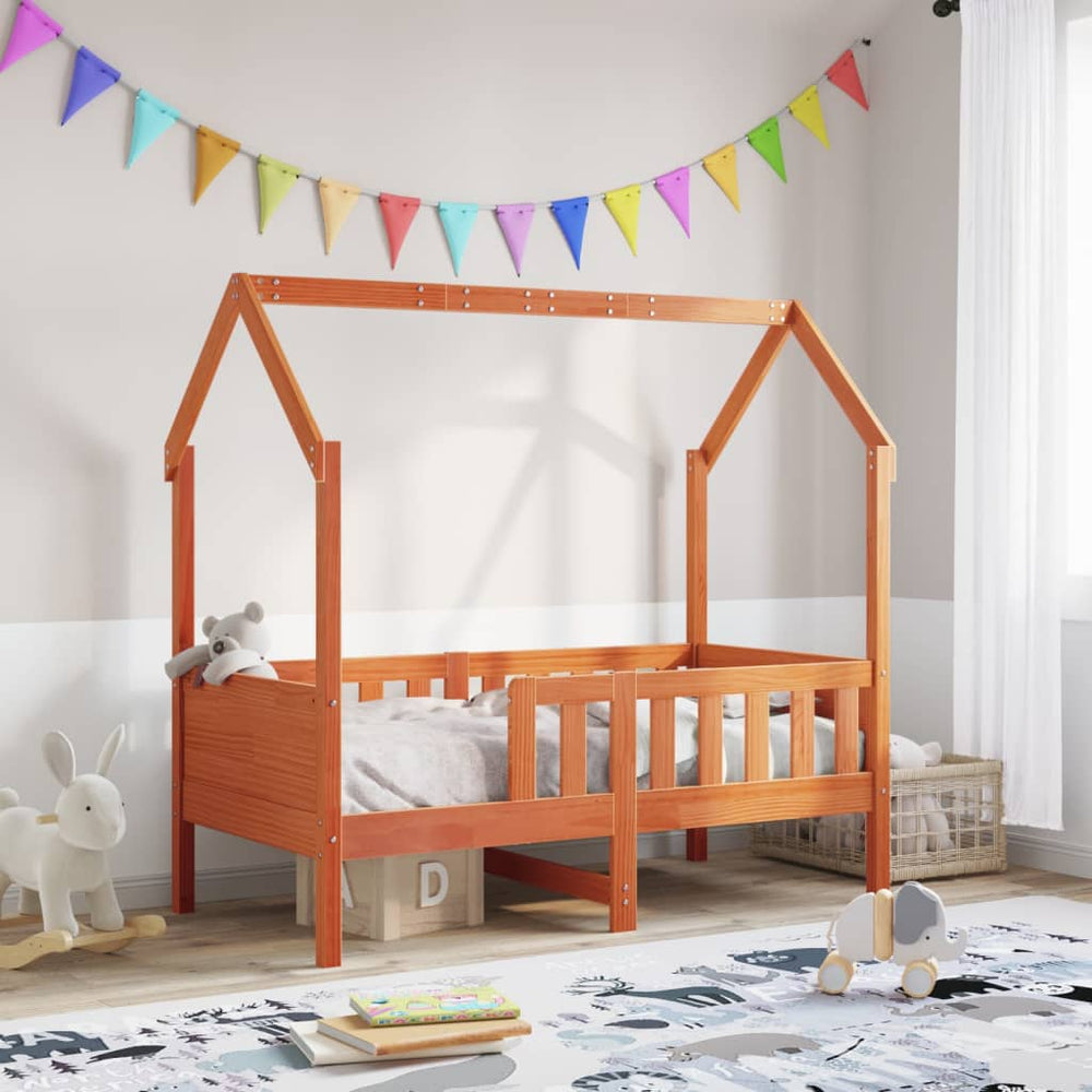 Hausbett Kinderbett 80x160 cm Kiefer Massivholz