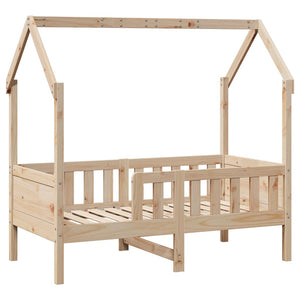 Kinder Hausbett 70x140 cm Kiefer Massivholz