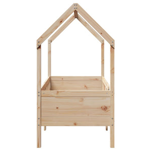 Kinder Hausbett 70x140 cm Kiefer Massivholz