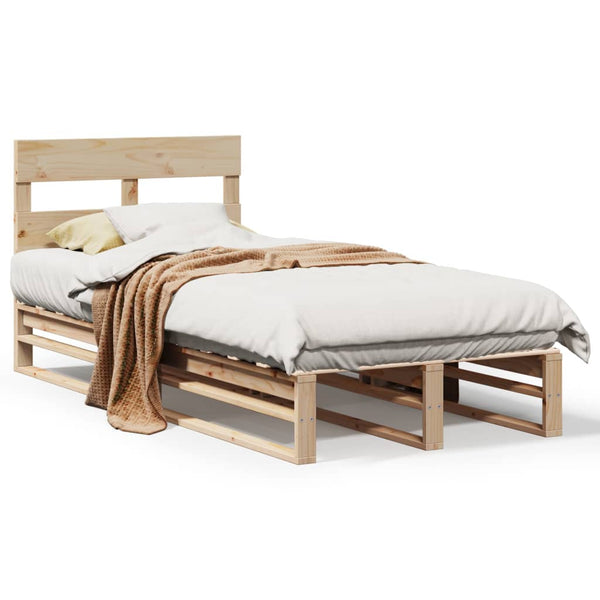 vidaXL Lit en bois massif sans matelas 75x190 cm Pin