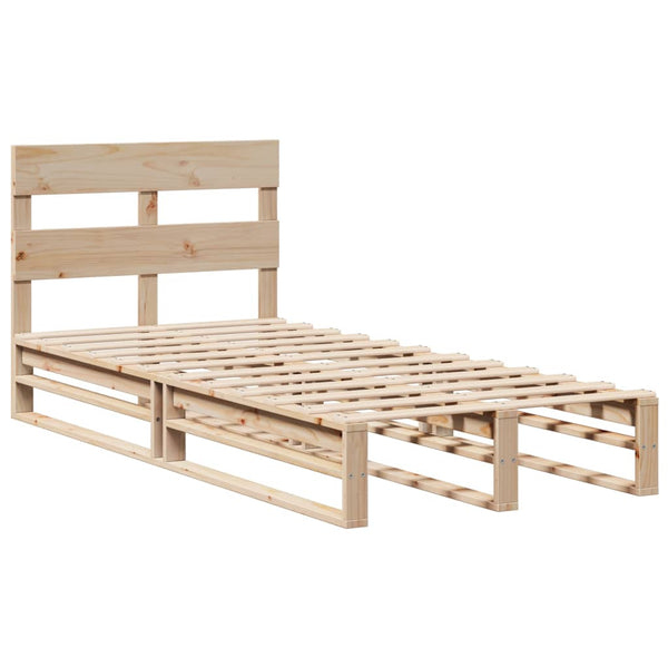 vidaXL Lit en bois massif sans matelas 75x190 cm Pin