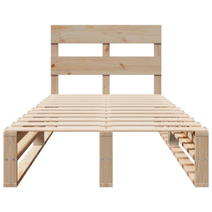 vidaXL Lit en bois massif sans matelas 75x190 cm Pin