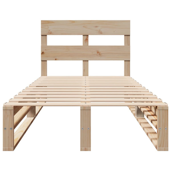 vidaXL Lit en bois massif sans matelas 75x190 cm Pin