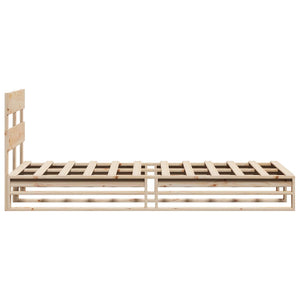 vidaXL Lit en bois massif sans matelas 75x190 cm Pin