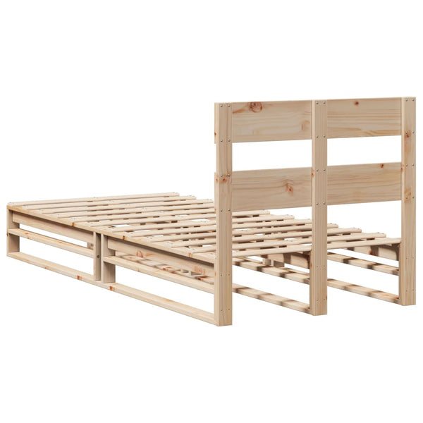 vidaXL Lit en bois massif sans matelas 75x190 cm Pin