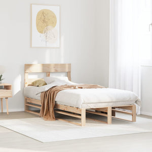 vidaXL Lit en bois massif sans matelas 75x190 cm Pin