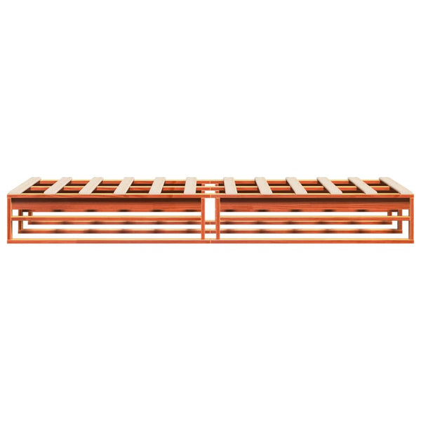 Massivholzbett Kiefer 100x200 cm Wachsbraun