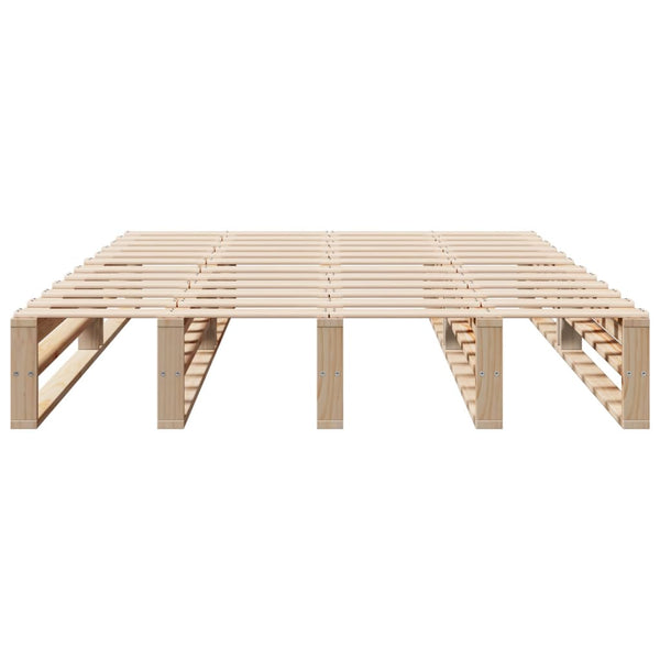 vidaXL Lit en bois massif sans matelas 140x200 cm pin