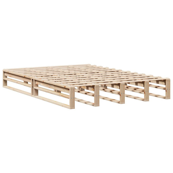 vidaXL Lit en bois massif sans matelas 140x200 cm pin