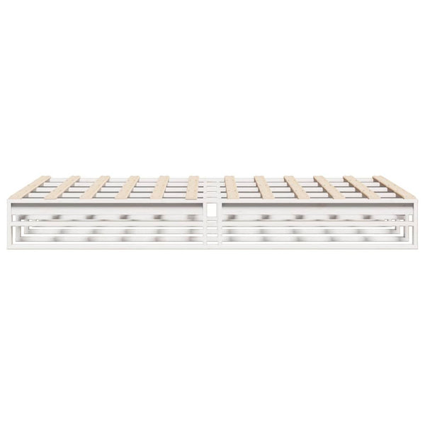 vidaXL Lit en bois massif sans matelas Blanc 135x190 cm Bois de pin