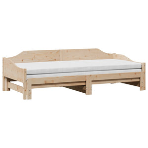 Ausziehbares Tagesbett 80x200 cm Kiefer Massivholz