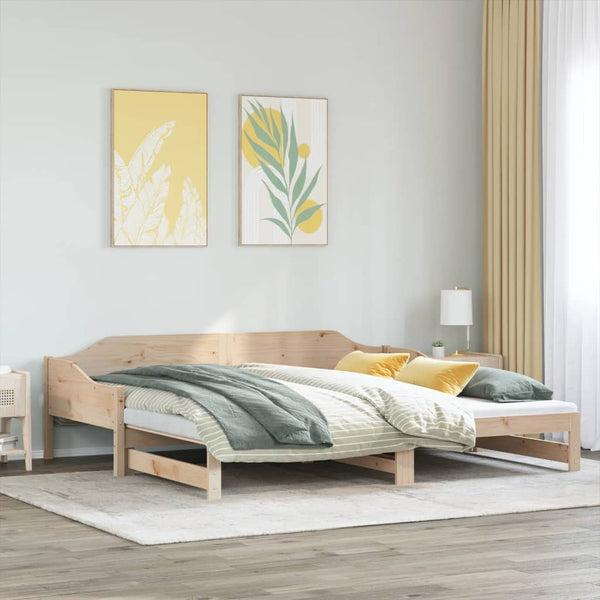 Ausziehbares Tagesbett 80x200 cm Kiefer Massivholz