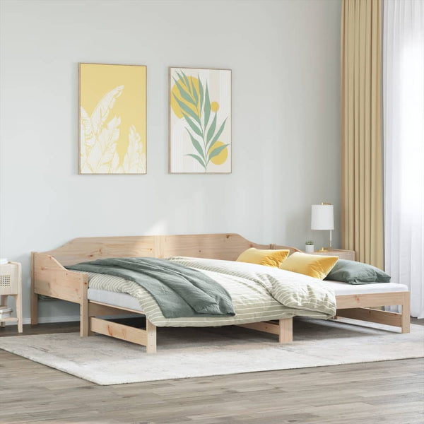 Ausziehbares Tagesbett 90x190 cm Kiefer Massivholz