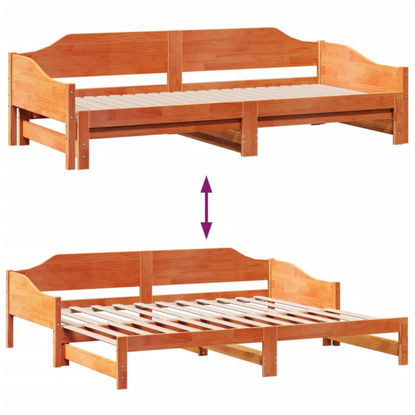 Ausziehbares Tagesbett 90x190 cm Massivholz