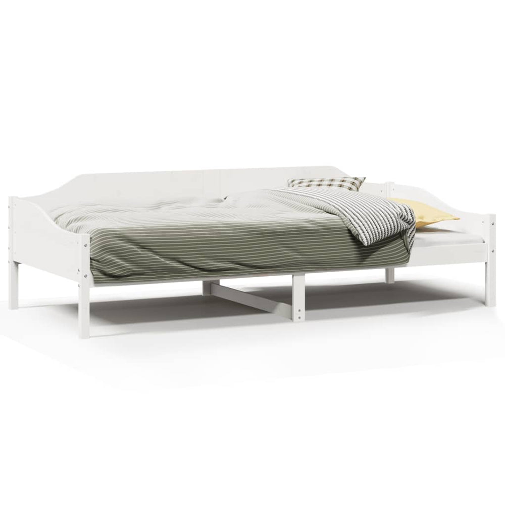 vidaXL Lit en bois massif sans matelas Blanc 90x190 cm Bois de pin