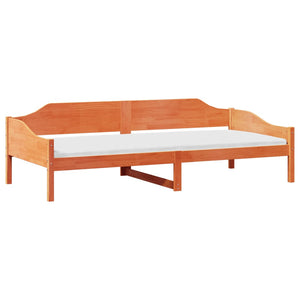 vidaXL Lit en bois massif sans matelas Marron ciré 90x190 cm Bois de pin