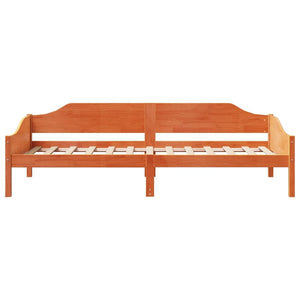 vidaXL Lit en bois massif sans matelas Marron ciré 90x190 cm Bois de pin