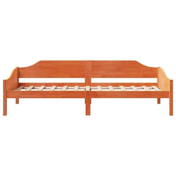 vidaXL Lit en bois massif sans matelas Marron ciré 90x190 cm Bois de pin