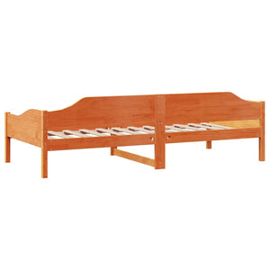 vidaXL Lit en bois massif sans matelas Marron ciré 90x190 cm Bois de pin