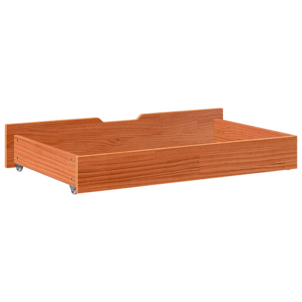 Bettschubladen 2er Set Kiefer Massivholz