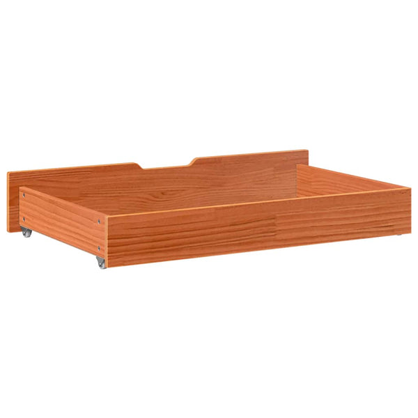 Bettschubladen 2er Set Kiefer Massivholz