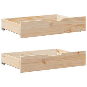 Bettschubladen Kiefer Massivholz 2er-Set