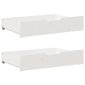 Bettschubladen 2er Set Weiß Kiefer 85x55x17cm