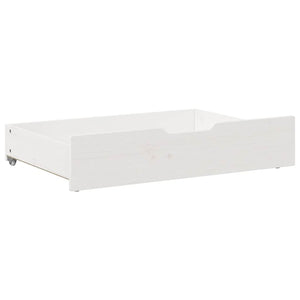 Bettschubladen 2er Set Weiß Kiefer 85x55x17cm