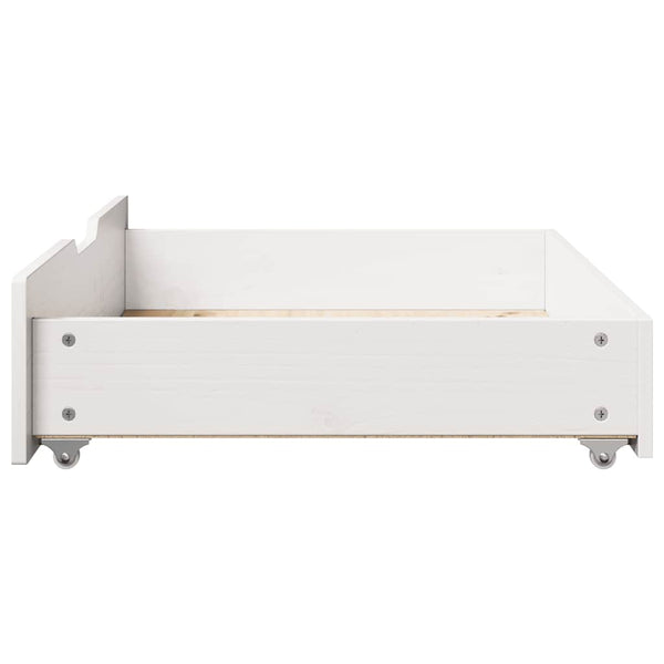 Bettschubladen 2er Set Weiß Kiefer 85x55x17cm
