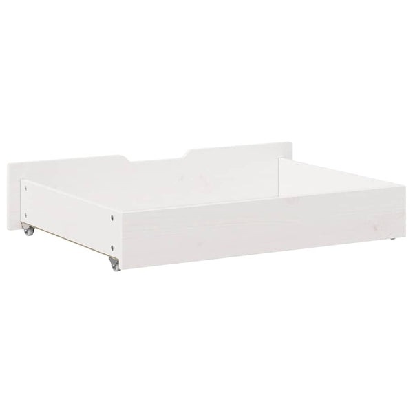 Bettschubladen 2er Set Weiß Kiefer 85x55x17cm