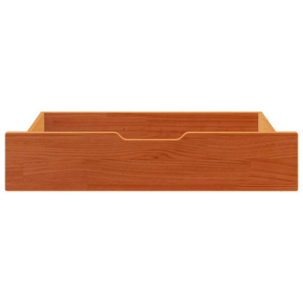 Bettschubladen 2er Set, Kiefer massiv, gewachst