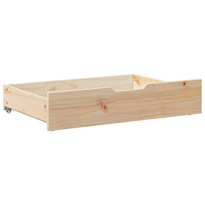 Bettschubladen Kiefer Massivholz 80x55x17 cm, 2er-Set