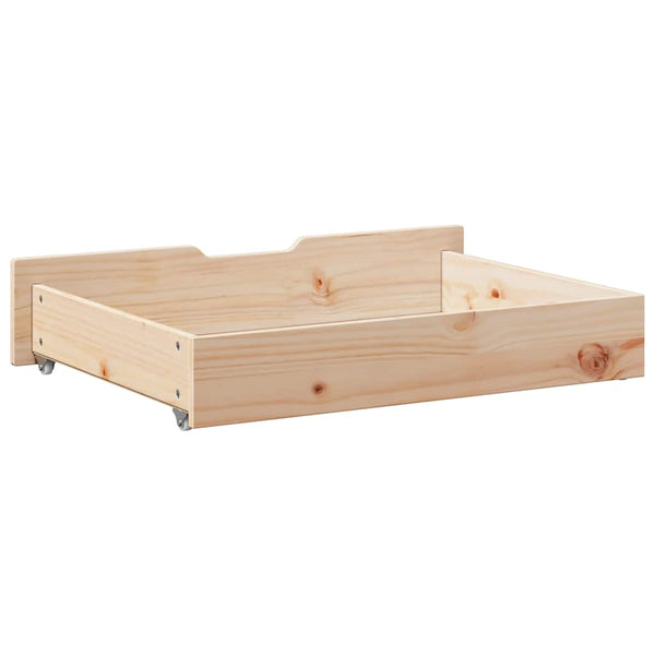 Bettschubladen Kiefer Massivholz 80x55x17 cm, 2er-Set