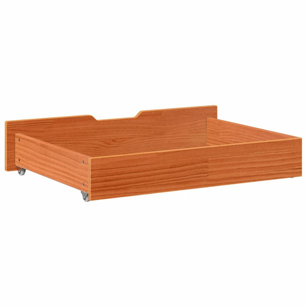 Bettschubladen 2er Set Kiefer Massivholz