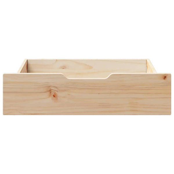 Bettschubladen Kiefer Massivholz 75x55x17 cm, 2er Set