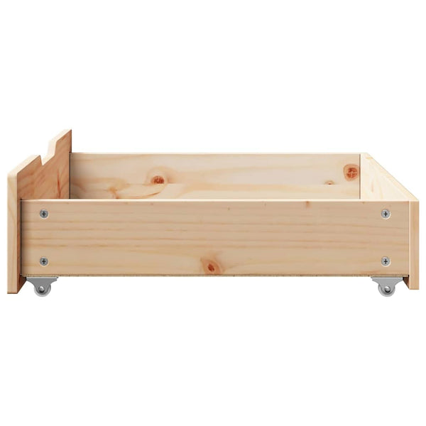 Bettschubladen Kiefer Massivholz 75x55x17 cm, 2er Set
